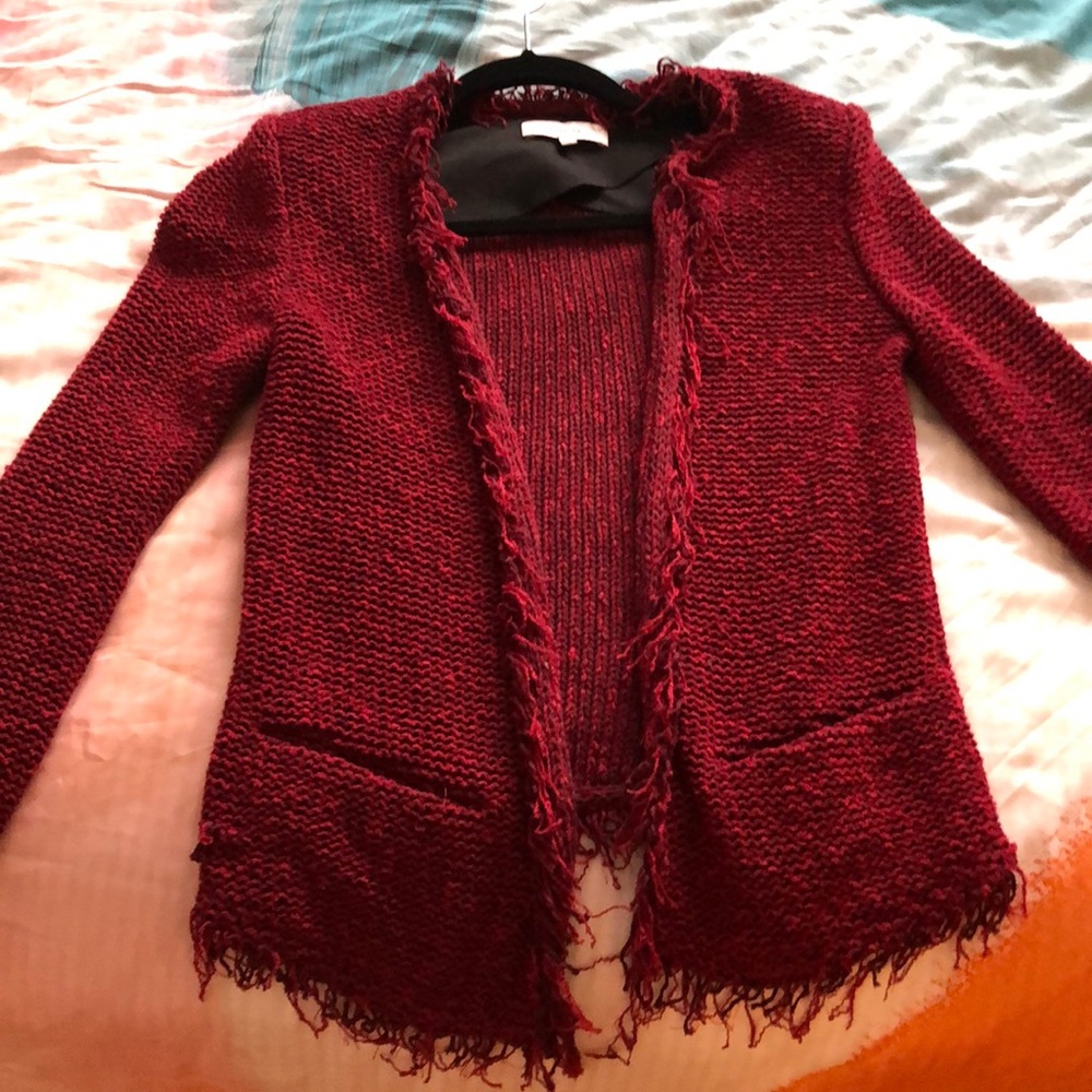 IRO Azure frayed jacket